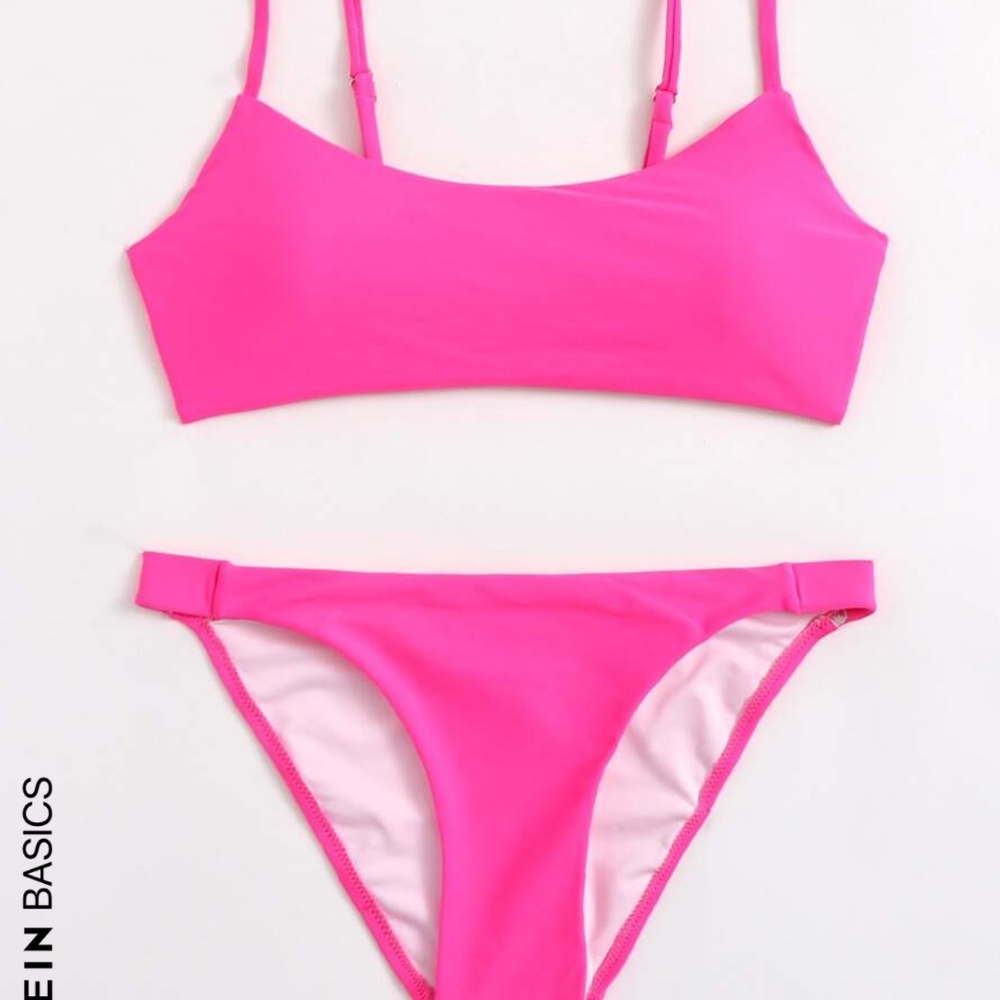 SHEIN Neon Pink Bikini Swimsuit